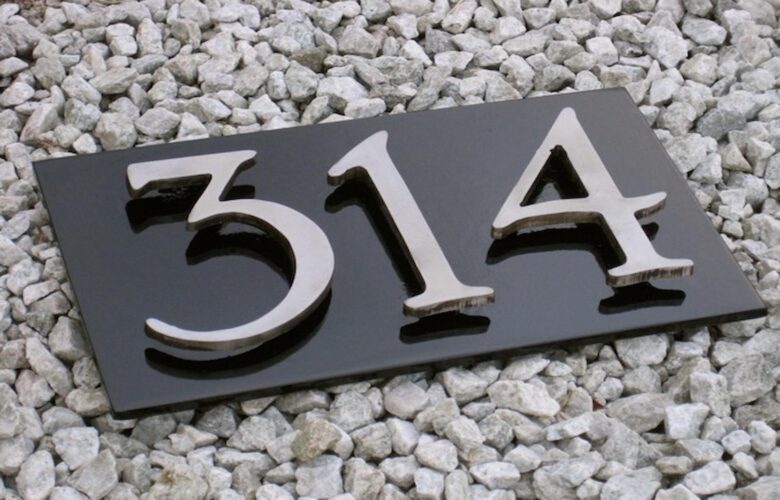 Stylish House Number Plaque